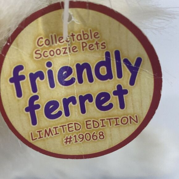 Vintage Scoozie Pet Plush Animated NWT Friendly Ferret Limited Ed Purrs READ - Picture 9 of 10